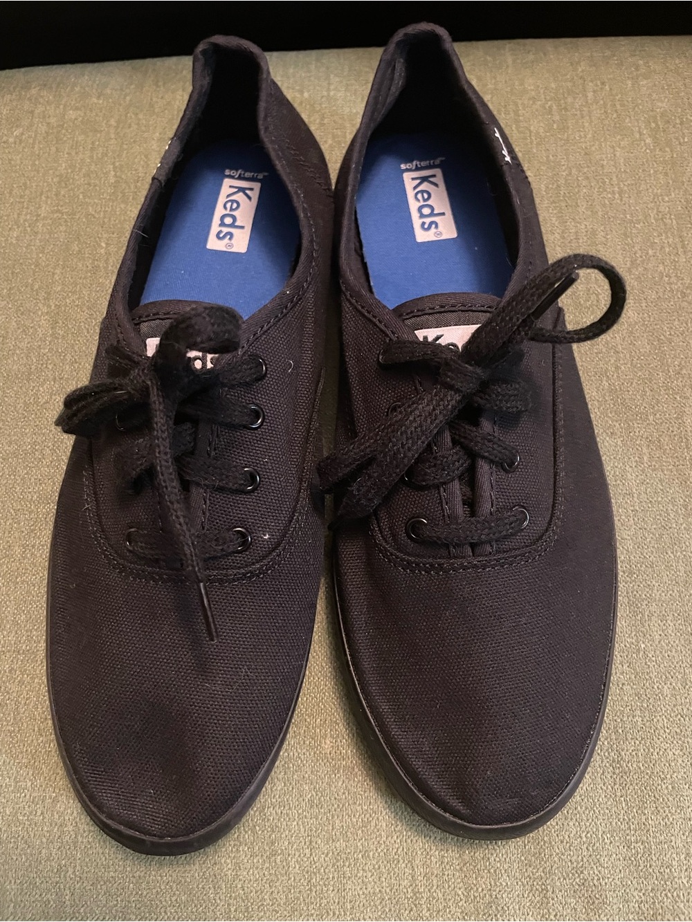Keds Women's Black Canvas Lace-Up Sneakers